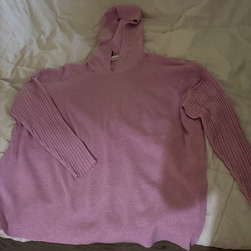 Zenana Outfitters Lavender Hooded Sweater